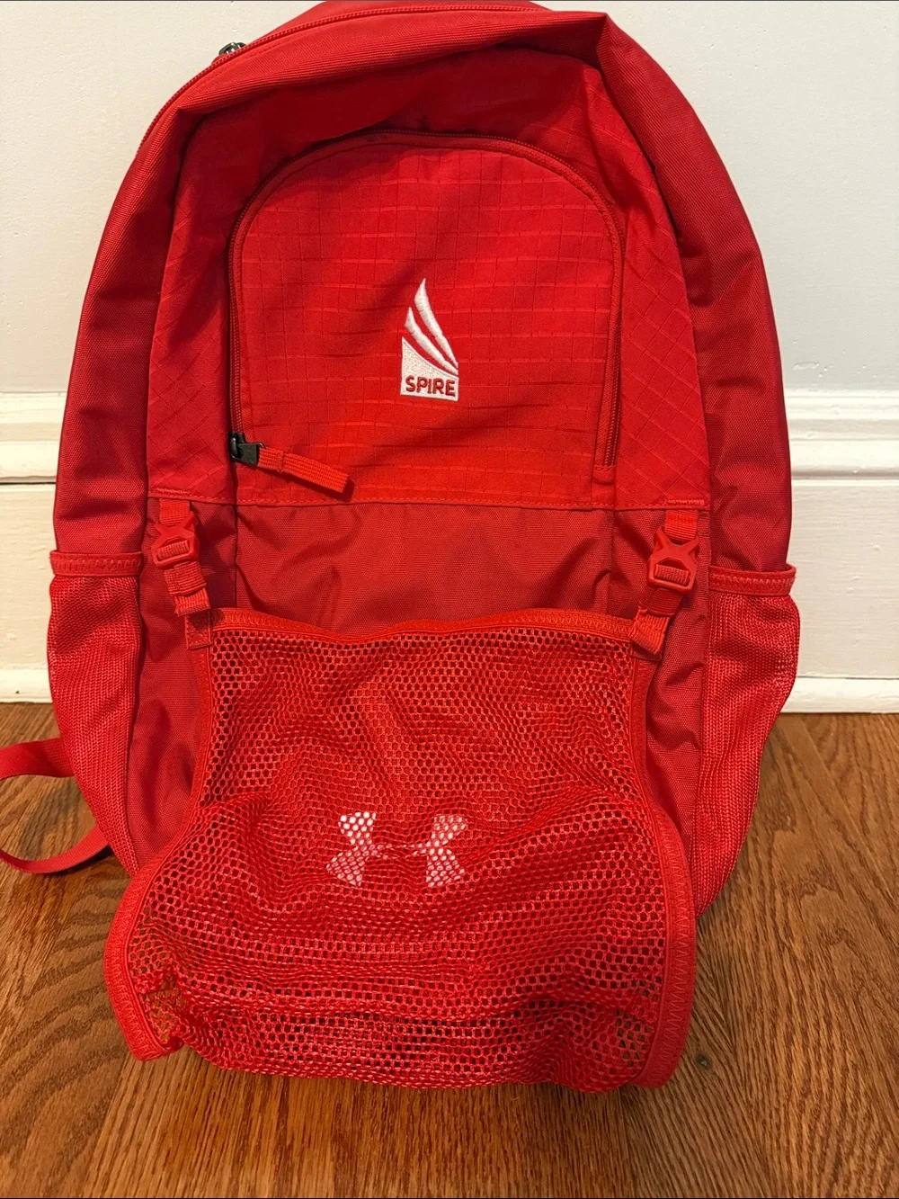 Under Armour Red Backpack with Spire Logo